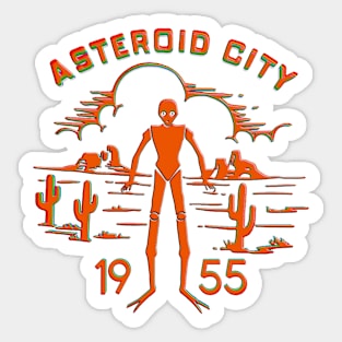 Funny Cool Vintage Alien asteroid city Space Sticker